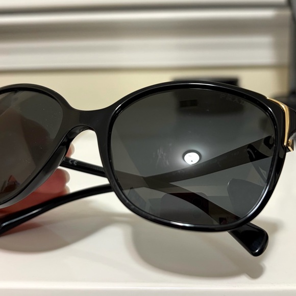 PRADA Women’s Sunglasses Black with Gold Detail - Picture 8 of 11